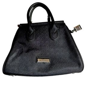 Catherine Mandarino Black Purse Satchel Shoulder Bag 10" X‎ 14" Designer